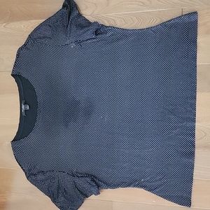 St. John Caviar Micro‎ Square Sequin Short Sleeve Black Top XL